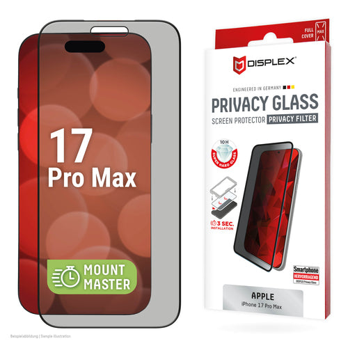 E.V.I. Privacy-Filter (Panzerglas) – für iPhone 17 Pro Max