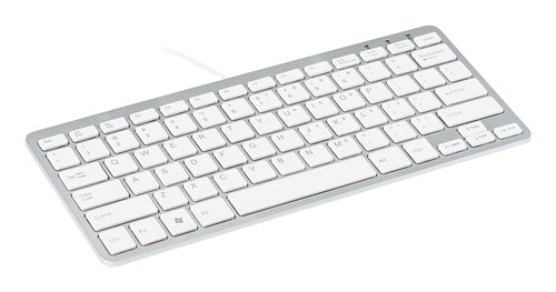 R-Go Tools Compact Tastatur, kabelgebunden, US-Layout (EN), Weiss