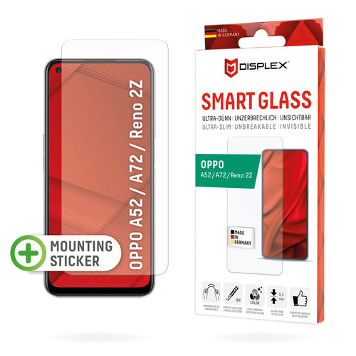 Displex Displayschutz (Panzerglas), 9H – für Oppo A52/A72/Reno 2Z