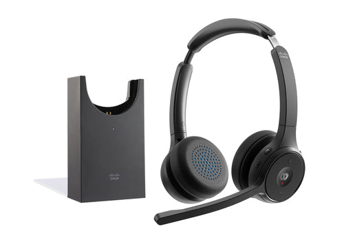 Cisco 722 – Duo Headset – USB‑A, kabellos, inkl. Stand – schwarz