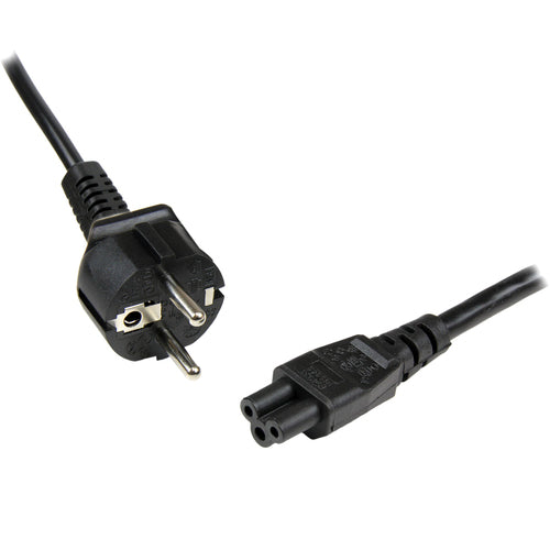 StarTech.com Netzkabel – Schuko (CEE 7/7)–IEC C5, 2 m, 250 V/2,5 A, schwarz