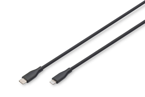 Digitus Lightning auf USB-C Kabel, 1 m, Schwarz