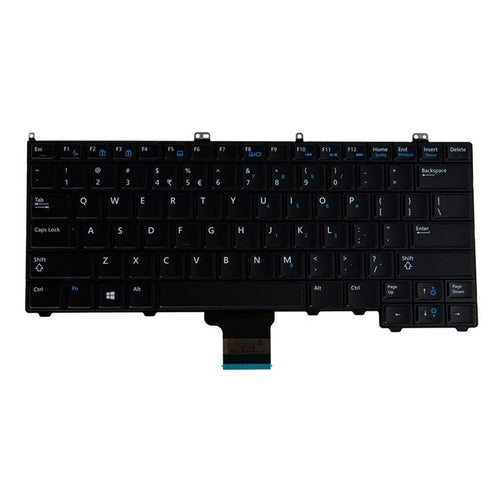 Origin Storage Notebook-Tastatur für Dell Latitude 7440 – UK, mit Hintergrundbeleuchtung, 80 Tasten