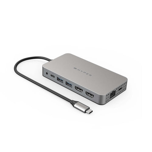 Targus DUEL Multiport-Adapter – USB-C, 2× HDMI, 2× USB-A, 2× USB-C, 100 W PD, SD/microSD, für M1 MacBook