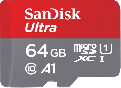 SanDisk Ultra microSDXC – 64 GB, 140 MB/s, SD-Adapter