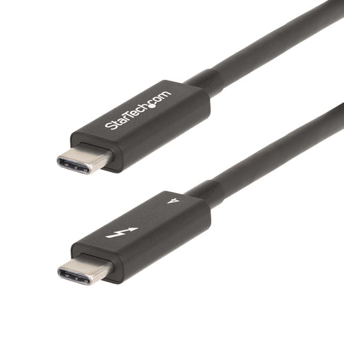 StarTech.com Thunderbolt 4 (USB-C) Kabel – 40 Gbit/s – 2 m – PD 100 W – PVC-Mantel – Schwarz