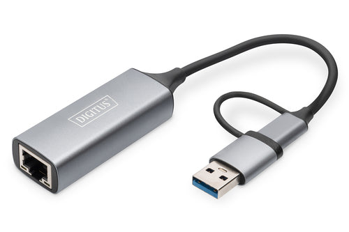 Digitus USB-C auf Ethernet (RJ-45) Adapter, 2,5 Gbit/s