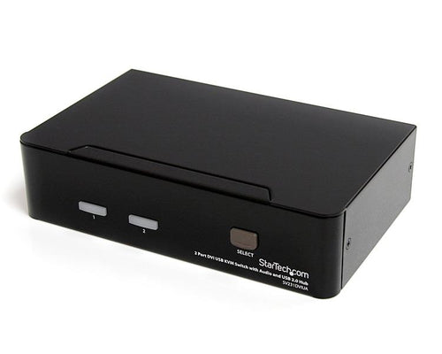 StarTech.com 2-Port DVI KVM-Switch – 1920 × 1200, USB 2.0-Hub, Audio, Desktop