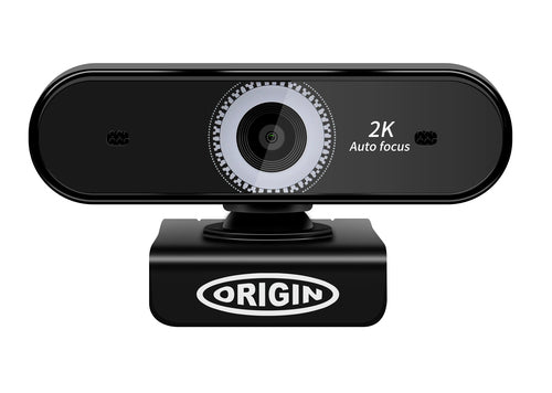 Origin Storage USB Webcam 2K – Webcam – 2K QHD, bis 60 fps, USB 2.0, Autofokus, 10× digitaler Zoom
