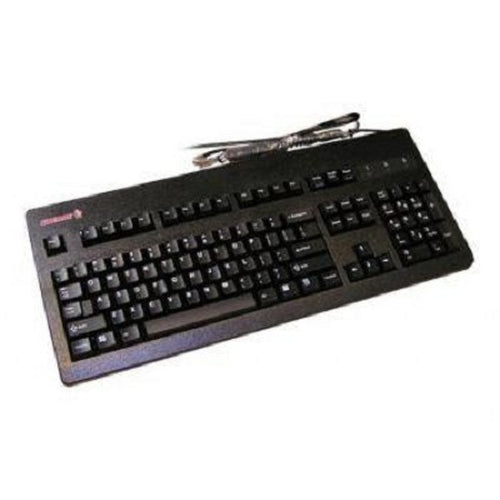 CHERRY G80-3000 – Tastatur, kabelgebunden (PS/2), Fullsize (mit Ziffernblock), mechanisch (Black), Schwarz