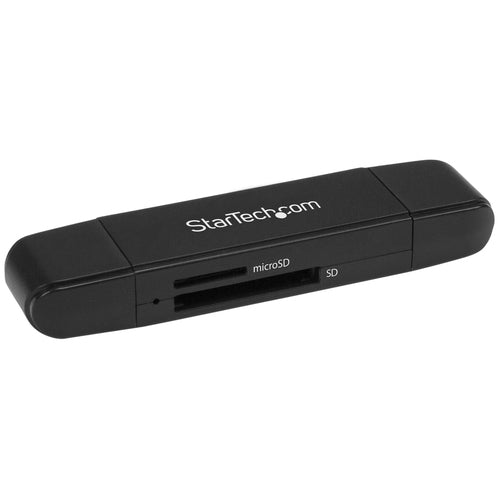 StarTech.com USB-Kartenleser Type-A/Type-C – SD/microSD – USB 3.2 Gen 1 (5 Gbit/s) – LED-Anzeigen – Schwarz