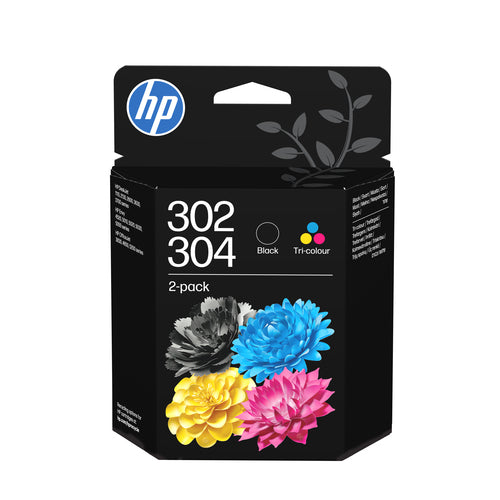HP 302/304 Tintenpatronen-Multipack, Dreifarbig/Schwarz, 2er-Set (Original)