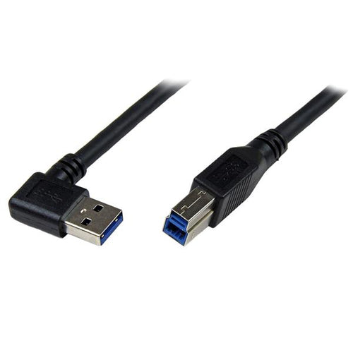StarTech.com USB-A auf Micro-USB-B Kabel – USB 3.2 Gen 1 (5 Gbit/s) – 1 m – Rechts gewinkelt – Schwarz