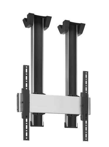 Vogel's CD1564S – Deckenhalterung, für 2 Displays, neigbar, bis 65", VESA 100×100–650×400, bis 160 kg, Silber