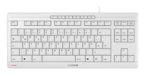CHERRY Tastatur, kabelgebunden (USB), DE-Layout (DE), TKL (ohne Ziffernblock), Scherenmechanik (Cherry SX)