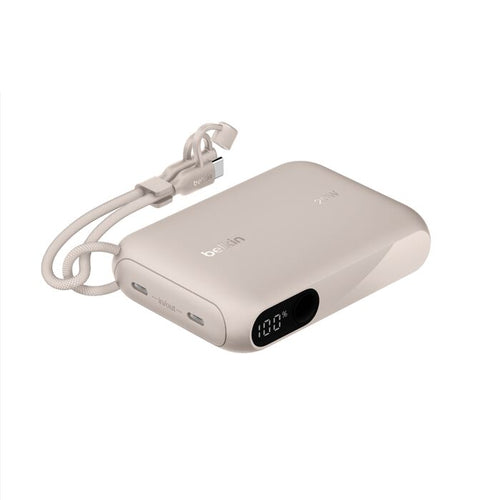 Belkin Powerbank 10000 mAh, PD 20 W, mit Display, Sand