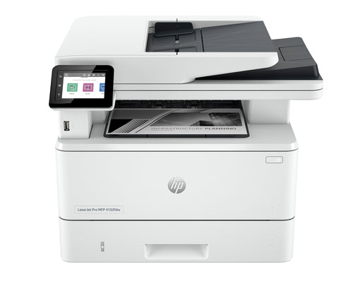 HP LASERJET PRO 4102DW – S/W Laser-MFP A4, 4-in-1 – WLAN – Duplex, ADF – 40 Seiten/Min S/W