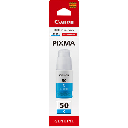 Canon Tintenpatrone GI-50C, cyan, 70 ml – für Inkjetdrucker/Multifunktionsgeräte