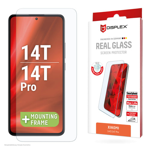 Displex Displayschutz (Panzerglas), 10H – für Xiaomi 14T/14T Pro – mit Applikator