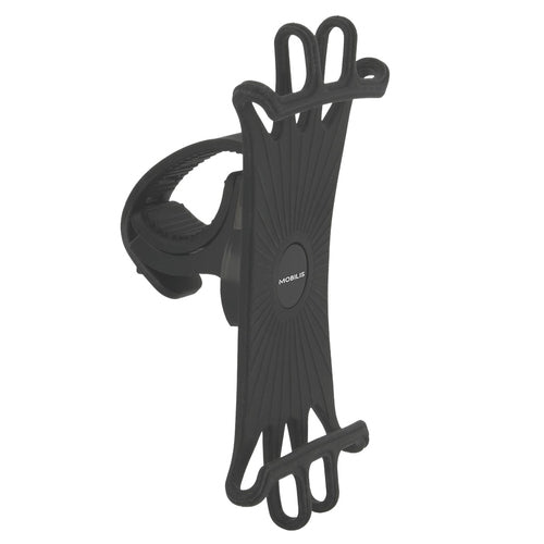 Mobilis Fahrradhalterung, drehbar, 360° – für Geräte 4–7″ – Schwarz, Silikon