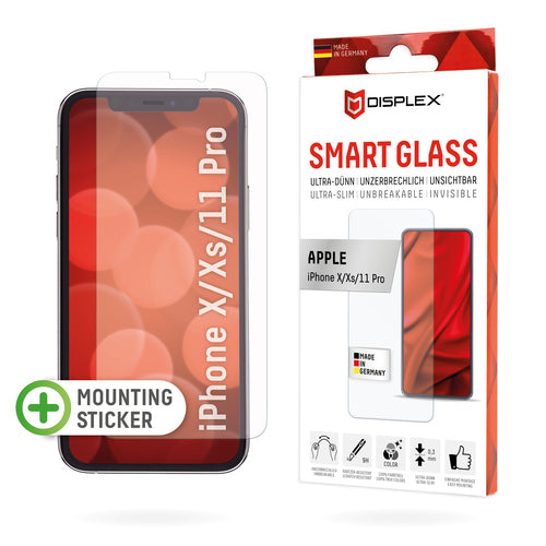Displex Displayschutz (Panzerglas), 9H – für iPhone X/XS/11 Pro