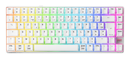 CHERRY K33 Compact – Tastatur – Kabellos – AZERTY (FR) – Weiss