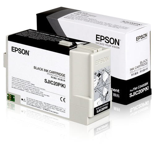 Epson Tintenpatrone SJIC20P(K), Schwarz – für TM-C3400