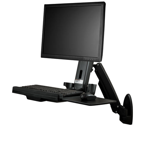 StarTech.com Sitz-/Steh-Workstation – 1 Monitor – bis 24" – VESA 75×75/100×100 mm – bis 8 kg/Monitor – Schwa