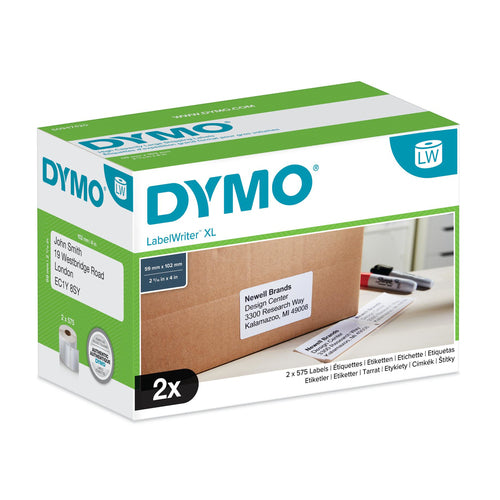 DYMO Versandetiketten, 102 mm × 89 mm, weiss, 2 × 575 Stück