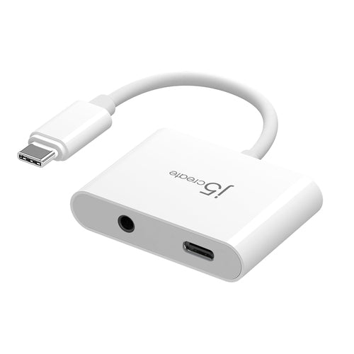 j5create JCA122-N USB-C zu 3,5-mm-Klinke Adapter – 0,82 m – Weiss
