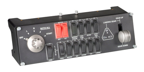 Logitech G Pro Flight Switch Panel – Maus – Kabelgebunden (USB‑A), Schwarz/Rot