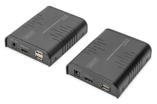 Digitus HDMI/USB KVM-Extender über IP, bis 120 m, Full HD (1920 × 1080), Set
