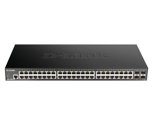 D-Link DGS-1250-52X – Smart Managed L3 Switch – 48× 1G, 4× SFP+, 19", 1U