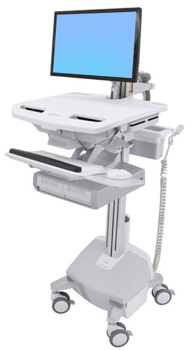 Ergotron STYLEVIEW SV44-12A2-C – Multimedia-Wagen, VESA 75×75/100×100 mm, höhenverstellbar, grau, weiss