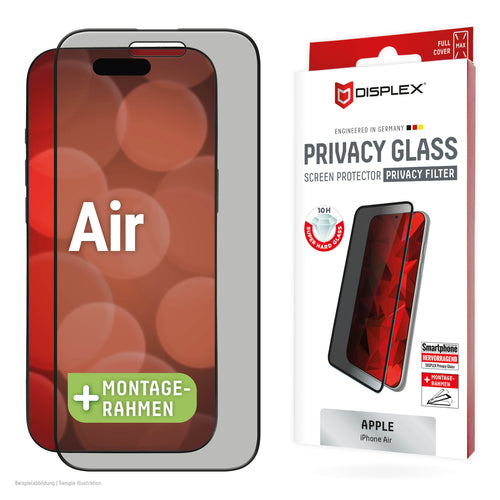 E.V.I. Privacy-Filter (Panzerglas) – für iPhone Air – mit Applikator
