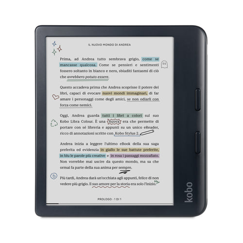 Rakuten Kobo Kobo Libra – 7" E-Ink Kaleido 3, Schwarz