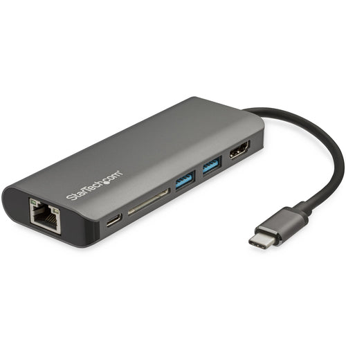 StarTech.com Multiport-Adapter – USB-C, 1× HDMI, 2× USB-A, 60 W PD, GbE, SD/microSD, für Windows/Mac/ChromeOS