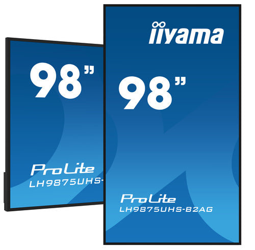 iiyama ProLite – Signage-Display, 97,5", 3840 × 1600, 500 cd/m², 24/7, OPS