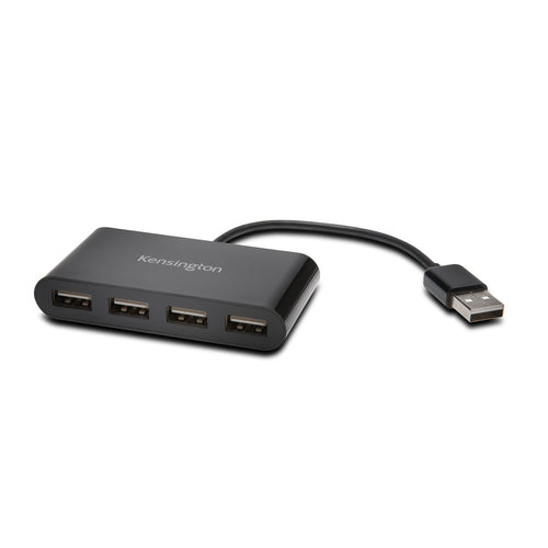 Kensington USB-Hub – USB 2.0, 4× USB-A, für Windows/Mac