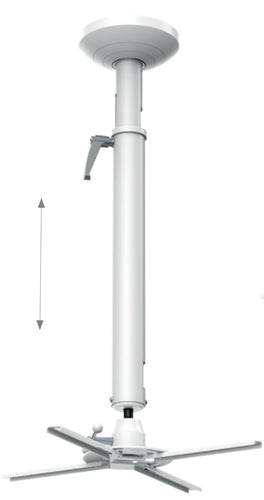 Hagor Beamfix II Projektor-Deckenhalterung – 67–90 cm, 10 kg, schwenkbar, neigbar, silber