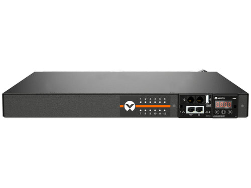 Vertiv Geist Rack-PDU Switched, 0U horizontal, 3-phasig 16 A 200–240/346–415 V, 12×(C13/C19), 3 m – schwarz