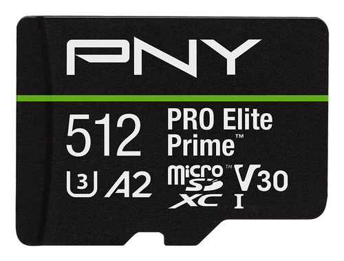 PNY PRO Elite Prime microSDXC 512 GB – UHS-I, Klasse 10, U3, V30, A2, 200/150 MB/s