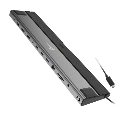 j5create JCD554-N Dockingstation – USB4, 1× DP, 2× HDMI, 3× USB-A, 1× USB-C, 85 W PD, GbE, für Windows/Mac
