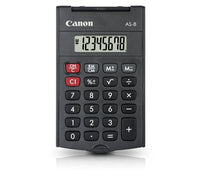 Canon Taschenrechner AS-8 – 8-stellig, LCD, Batterie, dunkelgrau, 60×97×11 mm