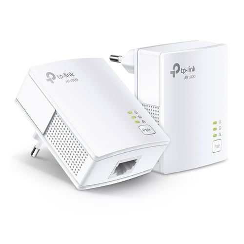 TP-Link TL-PA717 KIT – Powerline-Kit (AV1000, 1 Gbit/s) – 2er-Set, 1× Gigabit RJ-45, HomePlug AV2