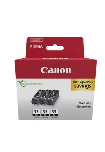 Canon Tintenpatronen-Multipack PGI-35 BK, 3er-Pack