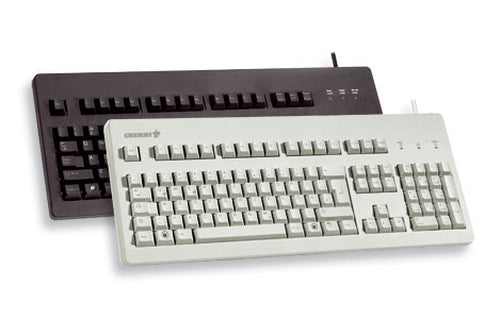 CHERRY G80-3000 – Tastatur, kabelgebunden (USB, PS/2), US-Layout (EN), Fullsize (mit Ziffernblock), Schwarz
