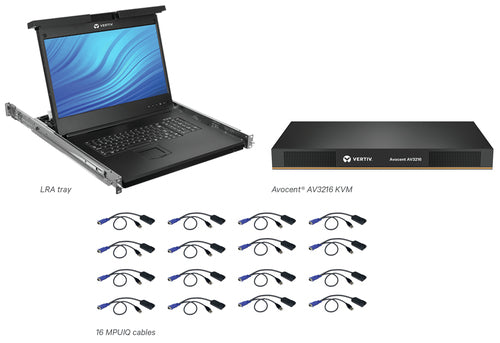 Vertiv Avocent LRA185KMM16D-001 – 19", 1366 × 768, KVM