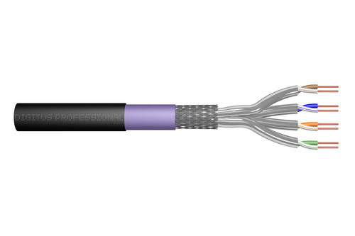 Digitus CAT 7-Kabel – 500 m – S-FTP (PIMF), 1200 MHz, PE-Mantel