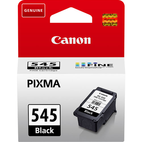 Canon Tintenpatrone PG-545 BK, Schwarz, 180 Seiten – für Inkjetdrucker/Multifunktionsgeräte